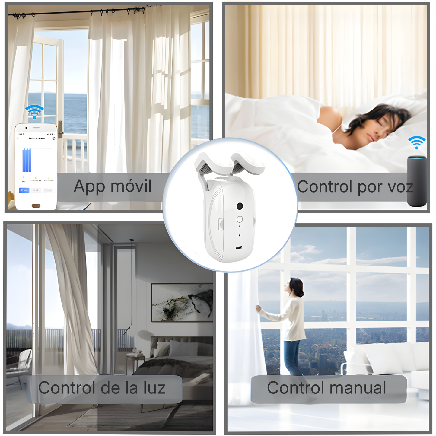 Abridor de Cortinas Inteligente–Pack de 2