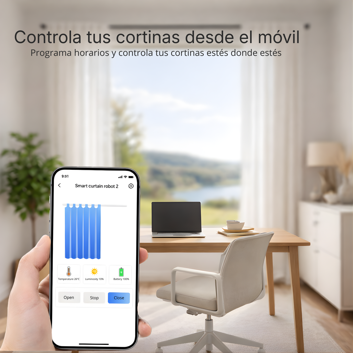 Abridor de Cortinas Inteligente–Pack de 2
